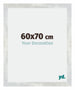 Mura MDF Photo Frame 60x70cm Silver Glossy Vintage Front Size | Yourdecoration.co.uk