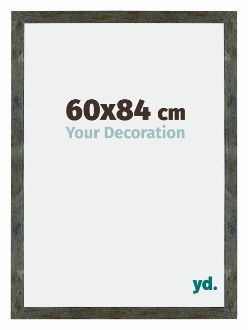 Mura MDF Photo Frame 60x84cm Blue Gold Melange Front Size | Yourdecoration.co.uk