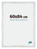 Mura MDF Photo Frame 60x84cm Silver Glossy Vintage Front Size | Yourdecoration.co.uk