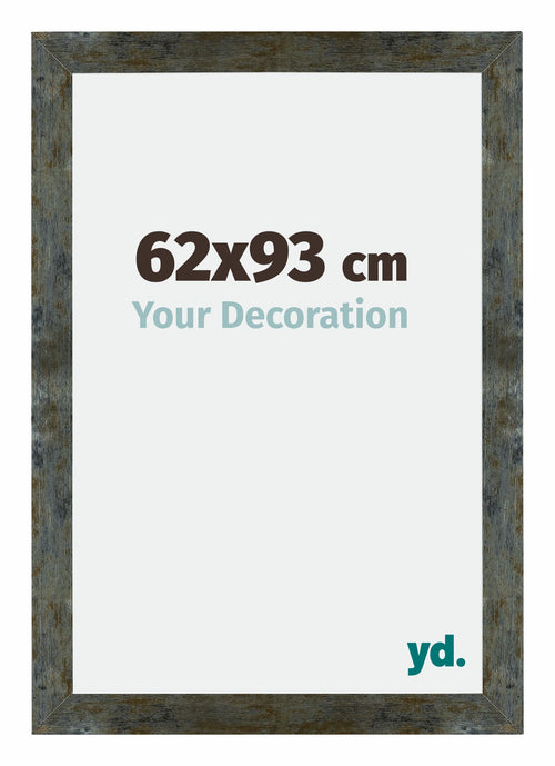 Mura MDF Photo Frame 62x93cm Blue Gold Melange Front Size | Yourdecoration.co.uk
