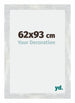 Mura MDF Photo Frame 62x93cm Silver Glossy Vintage Front Size | Yourdecoration.co.uk