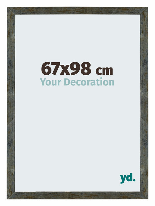 Mura MDF Photo Frame 67x98cm Blue Gold Melange Front Size | Yourdecoration.co.uk
