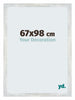 Mura MDF Photo Frame 67x98cm Silver Shiny Vintage Front Size | Yourdecoration.co.uk