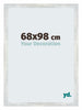 Mura MDF Photo Frame 68x98cm Silver Shiny Vintage Front Size | Yourdecoration.co.uk