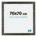 Mura MDF Photo Frame 70x70cm Blue Gold Melange Front Size | Yourdecoration.co.uk