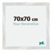 Mura MDF Photo Frame 70x70cm Silver Glossy Vintage Front Size | Yourdecoration.co.uk