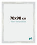 Mura MDF Photo Frame 70x90cm Silver Glossy Vintage Front Size | Yourdecoration.co.uk