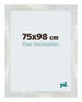 Mura MDF Photo Frame 75x98cm Silver Shiny Vintage Front Size | Yourdecoration.co.uk