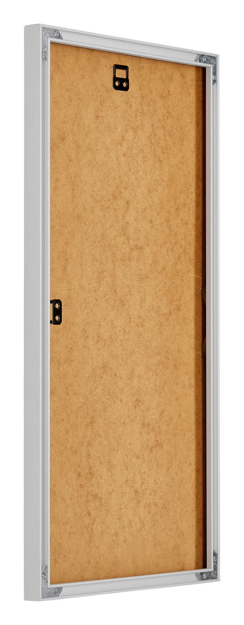 New York Aluminium Photo Frame 20x40cm Silver Matt Back Oblique | Yourdecoration.co.uk