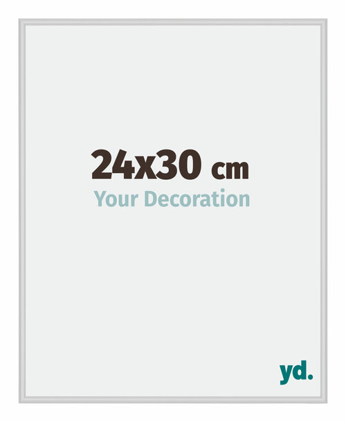 New York Aluminium Photo Frame 24x30cm Silver Matt Front Size | Yourdecoration.co.uk