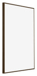 New York Aluminium Photo Frame 25x35 Walnut Structure Front Oblique | Yourdecoration.co.uk