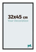 New York Aluminium Photo Frame 32x45cm Black Matte Front Size | Yourdecoration.co.uk