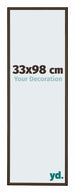 New York Aluminium Photo Frame 33x98cm Walnut Structure Front Size | Yourdecoration.co.uk