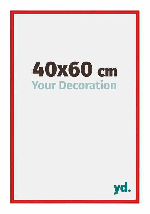 New York Aluminium Photo Frame 40x60cm Ferrari Red Front Size | Yourdecoration.co.uk