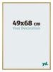New York Aluminium Photo Frame 49x68cm Gold Shiny Front Size | Yourdecoration.co.uk