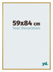 New York Aluminium Photo Frame 59x84cm Gold Shiny Front Size | Yourdecoration.co.uk