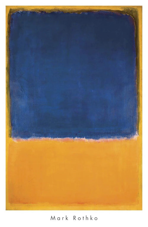 PGM MKR 466 Mark Rothko Untitled 1950 Blue Yellow Art Print 658x1015cm | Yourdecoration.co.uk