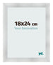 Photo Frame 18x24cm Aluminum Brushed MDF Pisa Front Size | Yourdecoration.co.uk