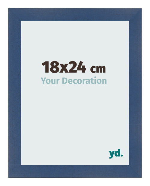 Photo Frame 18x24cm Dark Blue Swept MDF Pisa Front Size | Yourdecoration.co.uk