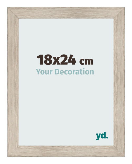 Photo Frame 18x24cm Oak Rustic MDF Pisa Front Size | Yourdecoration.co.uk