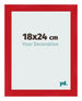 Photo Frame 18x24cm Red MDF Pisa Front Size | Yourdecoration.co.uk