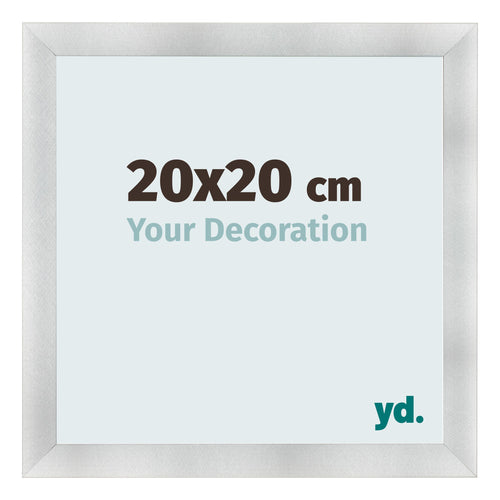 Photo Frame 20x20cm Aluminum Brushed MDF Pisa Front Size | Yourdecoration.co.uk