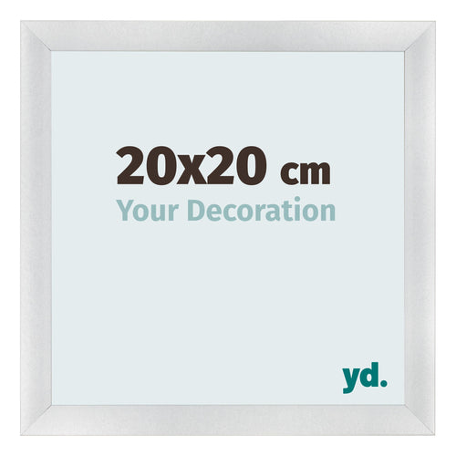 Photo Frame 20x20cm Silver Black Swept MDF Pisa Front Size | Yourdecoration.co.uk