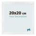 Photo Frame 20x20cm White Vintage MDF Pisa Front Size | Yourdecoration.co.uk