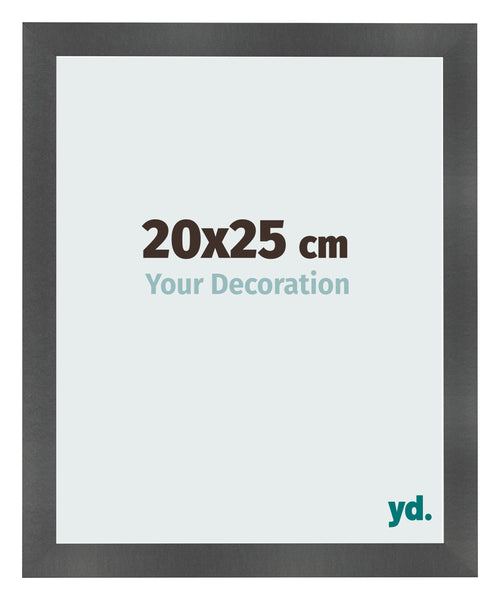 Photo Frame 20x25cm Black Silver Polished MDF Pisa Front Size | Yourdecoration.co.uk