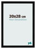 Photo Frame 20x28cm Black Silver Polished MDF Pisa Front Size | Yourdecoration.co.uk
