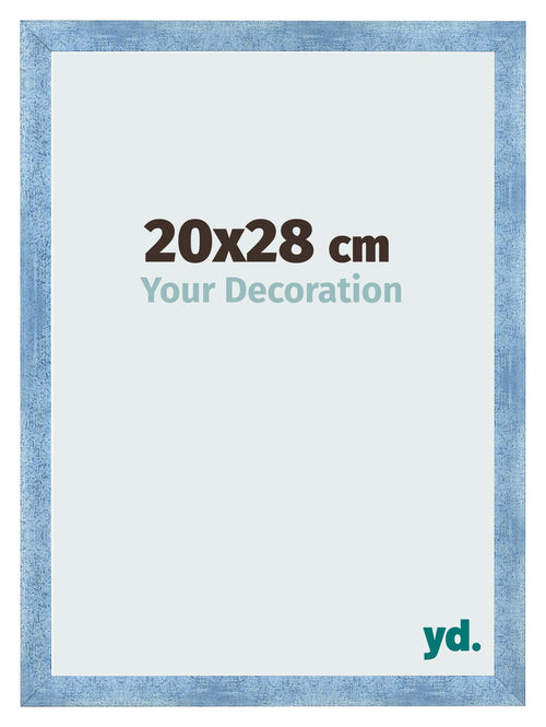 Photo Frame 20x28cm Clear Blue Swept MDF Pisa Front Size | Yourdecoration.co.uk