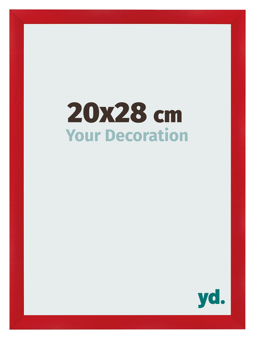 Photo Frame 20x28cm Red MDF Pisa Front Size | Yourdecoration.co.uk