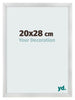 Photo Frame 20x28cm Silver Black Swept MDF Pisa Front Size | Yourdecoration.co.uk