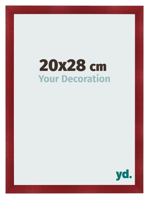 Photo Frame 20x28cm Wine Red Swept MDF Pisa Front Size | Yourdecoration.co.uk