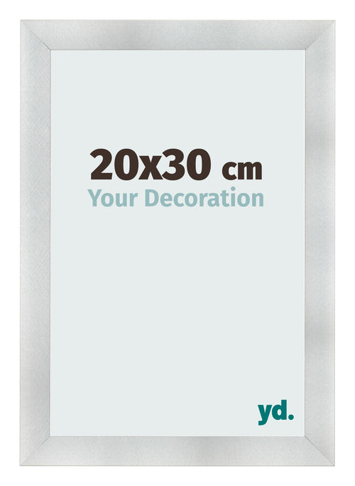 Photo Frame 20x30cm Aluminum Brushed MDF Pisa Front Size | Yourdecoration.co.uk