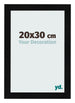 Photo Frame 20x30cm Black Silver Polished MDF Pisa Front Size | Yourdecoration.co.uk