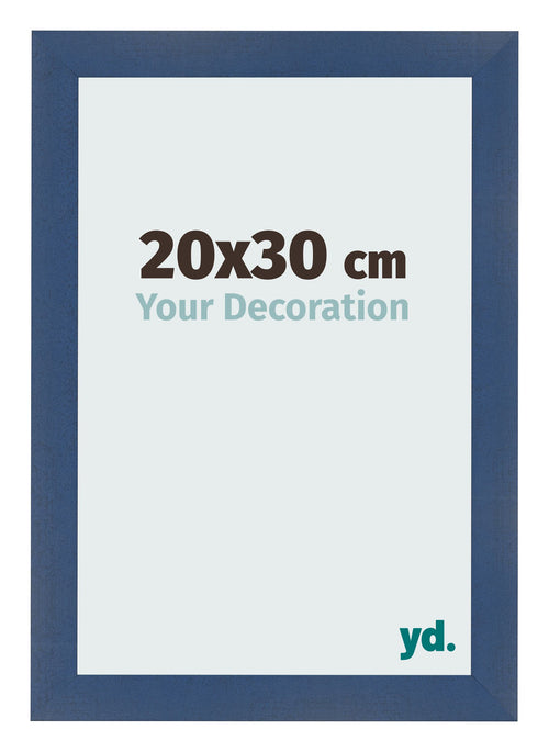 Photo Frame 20x30cm Dark Blue Swept MDF Pisa Front Size | Yourdecoration.co.uk