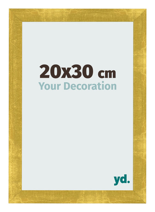 Photo Frame 20x30cm Gold Vintage MDF Pisa Front Size | Yourdecoration.co.uk