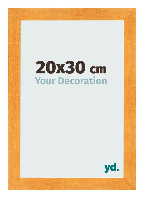 Photo Frame 20x30cm Orange MDF Pisa Front Size | Yourdecoration.co.uk