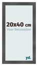 Photo Frame 20x40cm Black Silver Polished MDF Pisa Front Size | Yourdecoration.co.uk