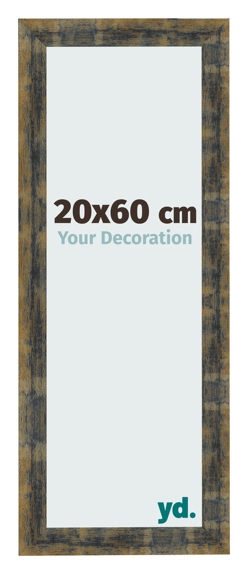 Photo Frame 20x60cm Blue Gold Melange MDF Pisa Front Size | Yourdecoration.co.uk