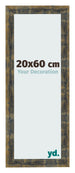Photo Frame 20x60cm Blue Gold Melange MDF Pisa Front Size | Yourdecoration.co.uk