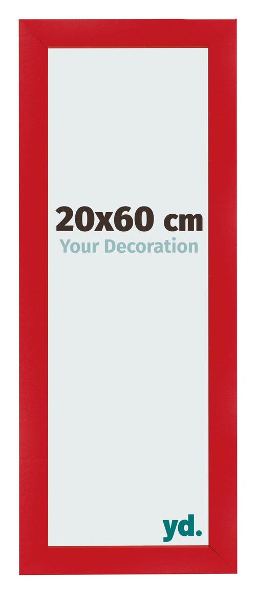 Photo Frame 20x60cm Red MDF Pisa Front Size | Yourdecoration.co.uk