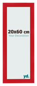 Photo Frame 20x60cm Red MDF Pisa Front Size | Yourdecoration.co.uk
