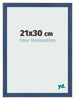 Photo Frame 21x30cm Dark Blue Swept MDF Pisa Front Size | Yourdecoration.co.uk