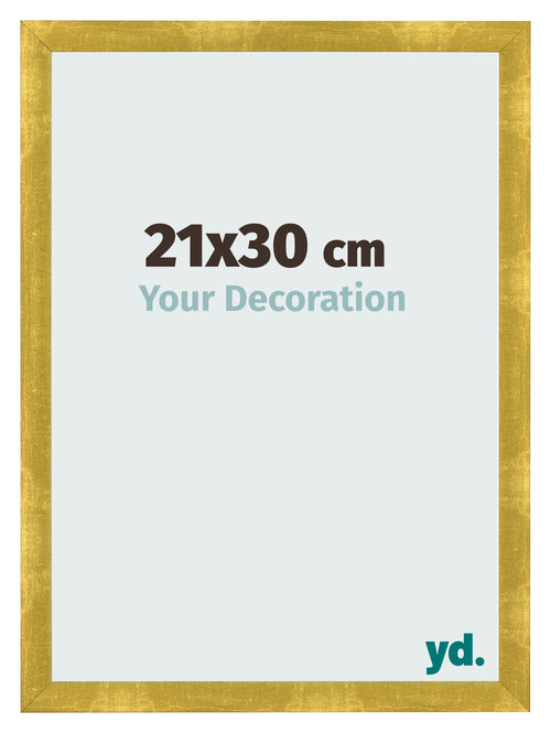 Photo Frame 21x30cm Gold Vintage MDF Pisa Front Size | Yourdecoration.co.uk