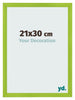 Photo Frame 21x30cm Green MDF Pisa Front Size | Yourdecoration.co.uk