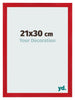 Photo Frame 21x30cm Red MDF Pisa Front Size | Yourdecoration.co.uk