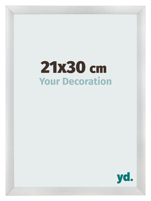 Photo Frame 21x30cm Silver Black Swept MDF Pisa Front Size | Yourdecoration.co.uk