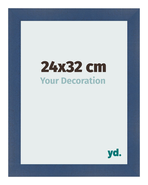 Photo Frame 24x32cm Dark Blue Swept MDF Pisa Front Size | Yourdecoration.co.uk